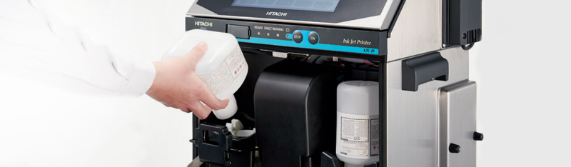 Thay mực và dung môi máy in Hitachi UX Series