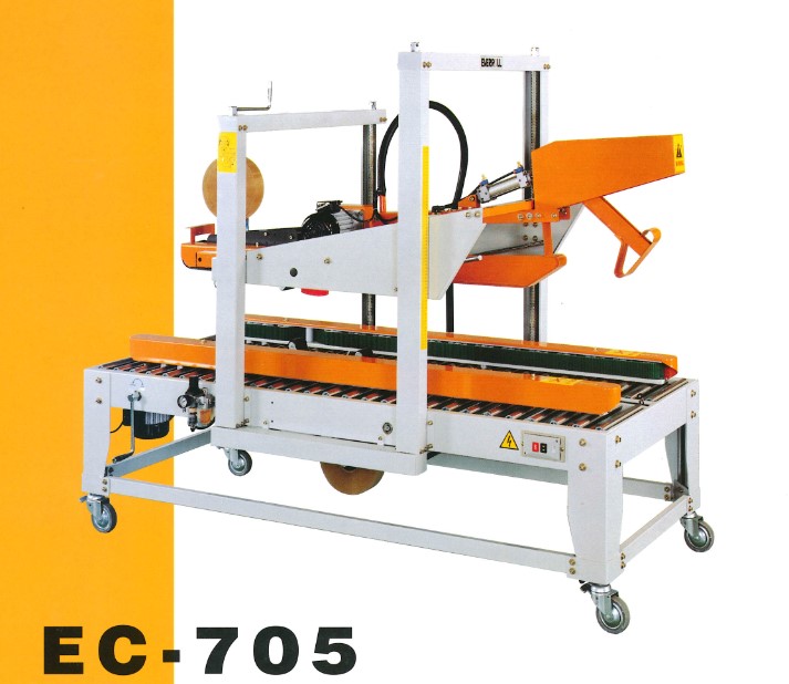 Máy dán thùng carton EverRoll EC-705 tự động gập nắp trên và dán băng keo